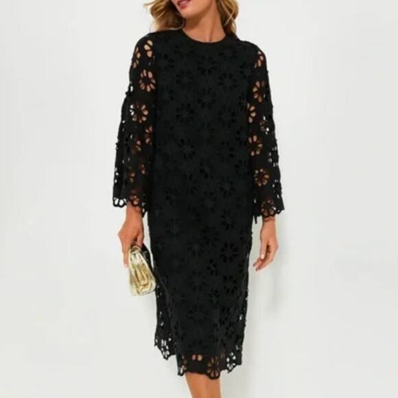 chinese dress ladies Navy Jacquard And Black Lace Camilla Dress Tuckernuck Navy / XS